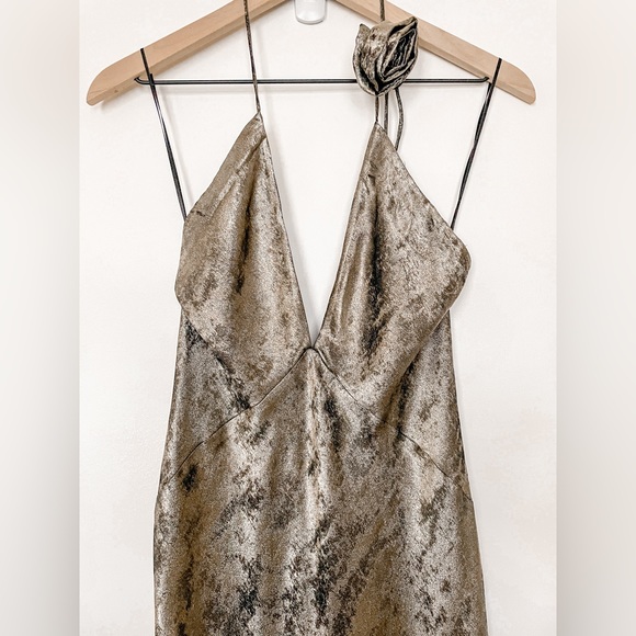 Zara FLORAL FOIL LONG DRESS 9306/158/253/024 - Picture 5 of 16